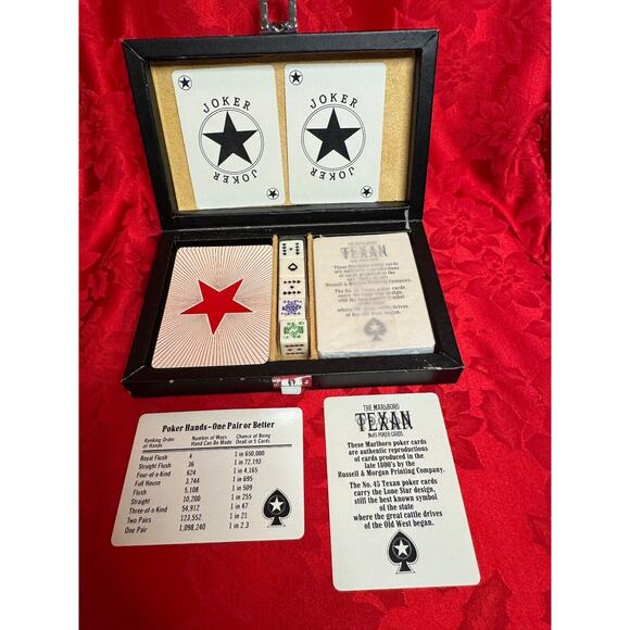 1984 "The Marlboro Texan" #45 Poker Playing Cards w/Poker Dice & Case BIKERCORE - Picture 5 of 7